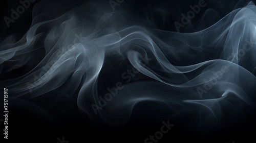 Conceptual Image of Swirling Fumes in Dark Interior