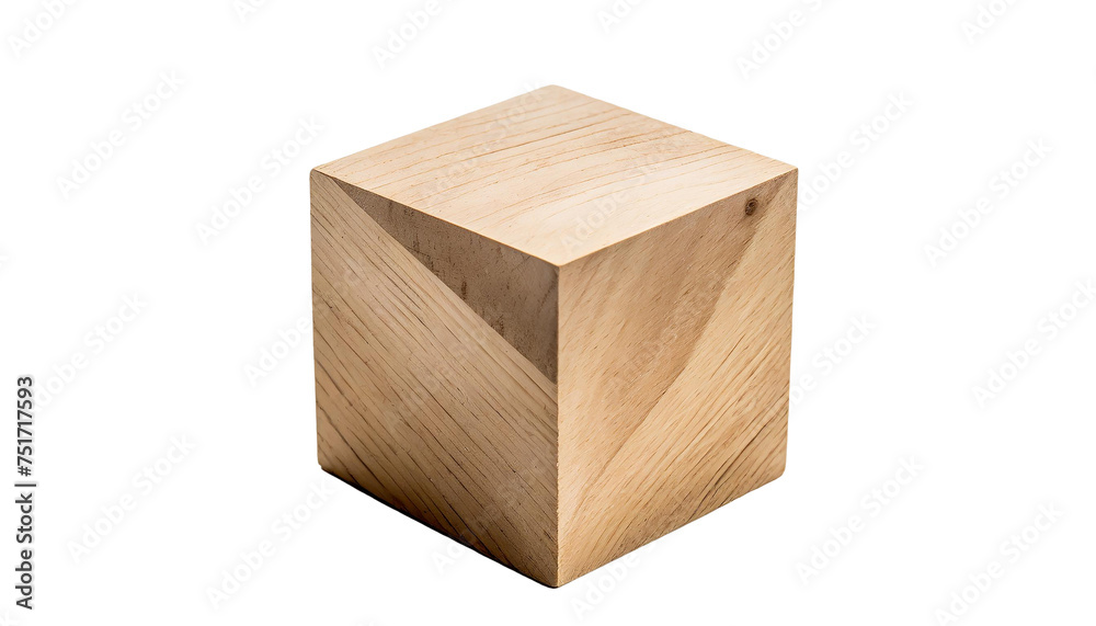 Wooden cube isolated on transparent background. Wooden cube isolated on transparent background.