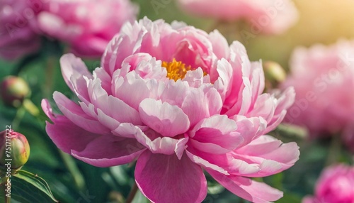 pink peony flower background