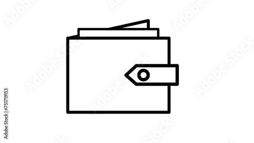 Icon wallet motion graphics animated 2d