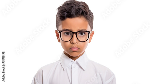 Fuming Saudi Arabian Boy on a transparent background