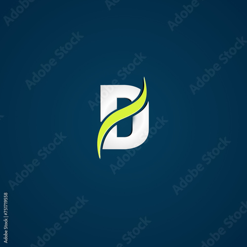 D Letter logo design template monogram symbol abstract vector design Professional D logo 