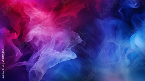 Dramatic Smoke and Fog in Vivid Red, Blue, and Purple Hues - Intense Abstract Background