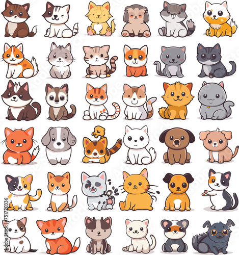Isolated variety of pets
