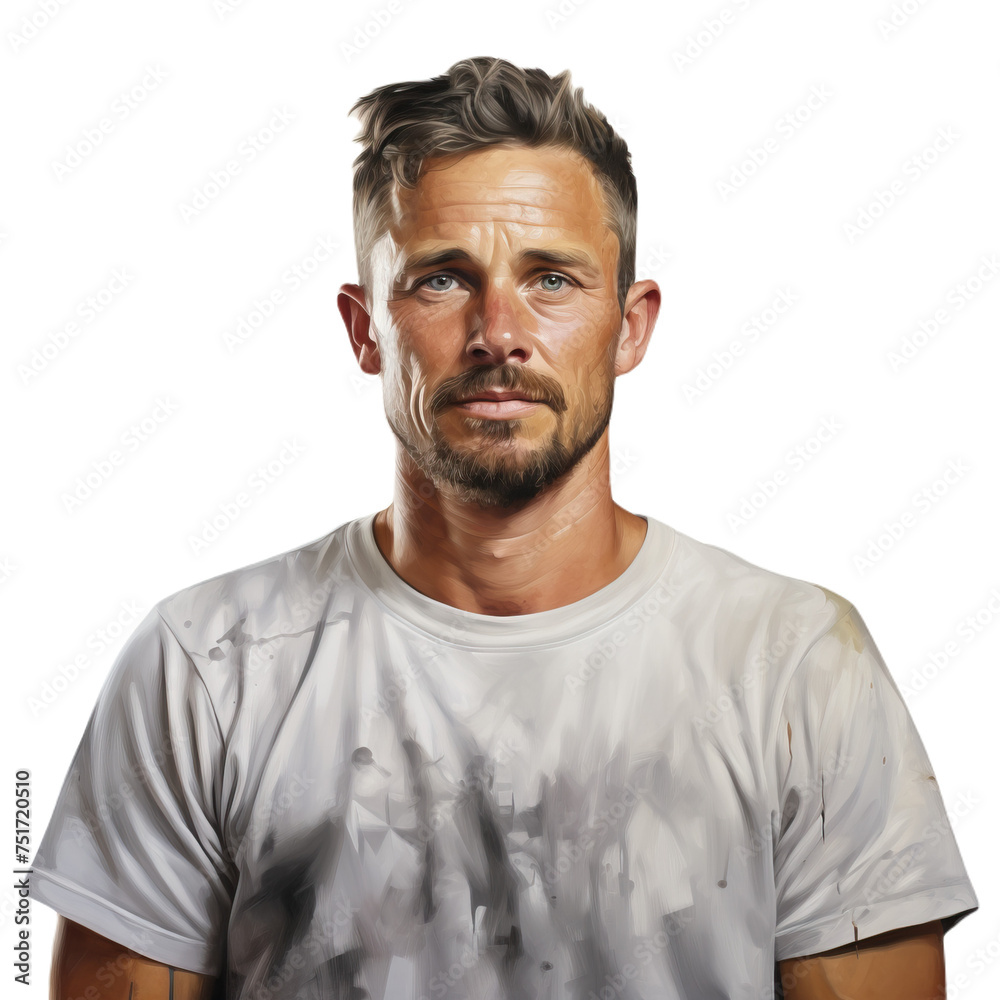 Obraz premium face, person, guy, smile, people, handsome, casual, expression, smiling, shirt, studio, model, business, funny, one, beard, boy, men, looking, confident, isolated, hair, angry, businessman, fashion