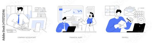 Company accountancy isolated cartoon vector illustrations se