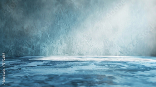 Blur abstract soft blue studio and wall background © Ovidiu