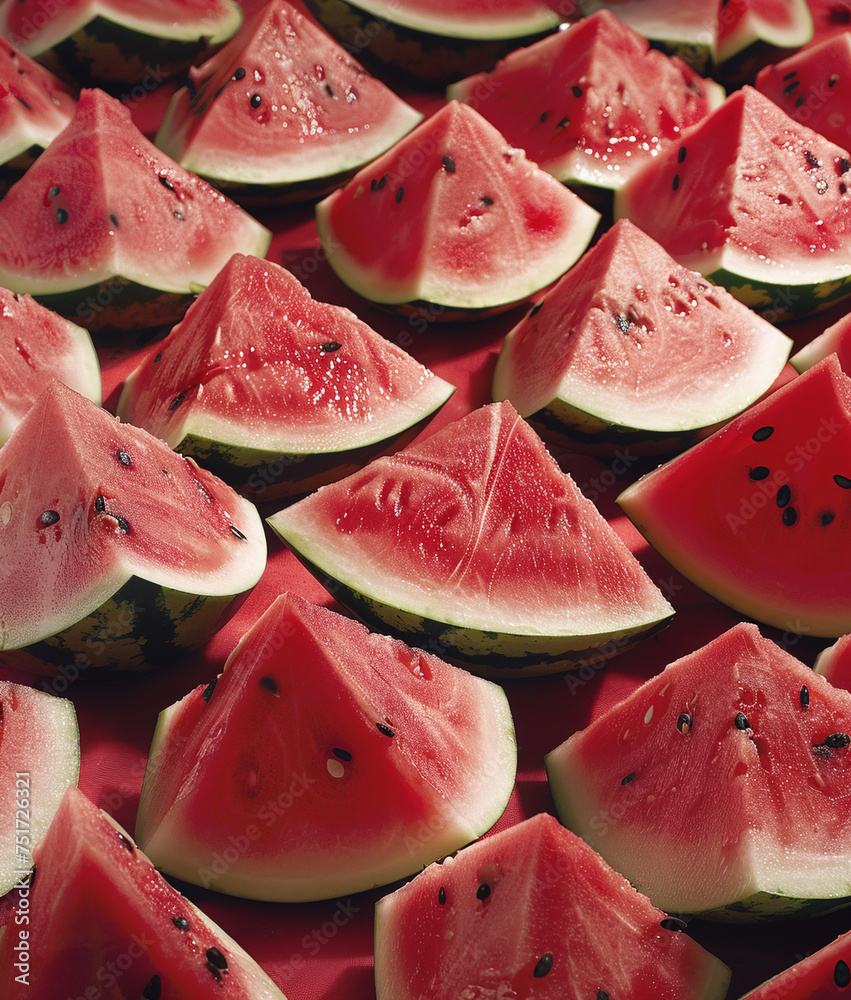 Background with watermelon slices Background with watermelon slices