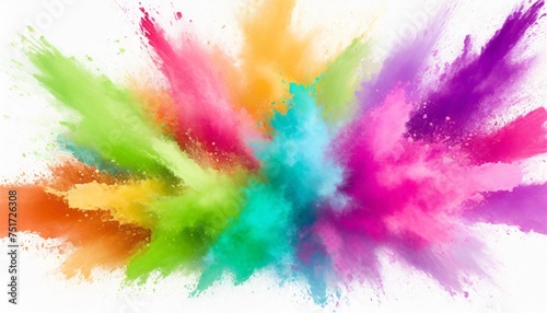 abstract powder splatted background colorful powder explosion on white background © Ryan