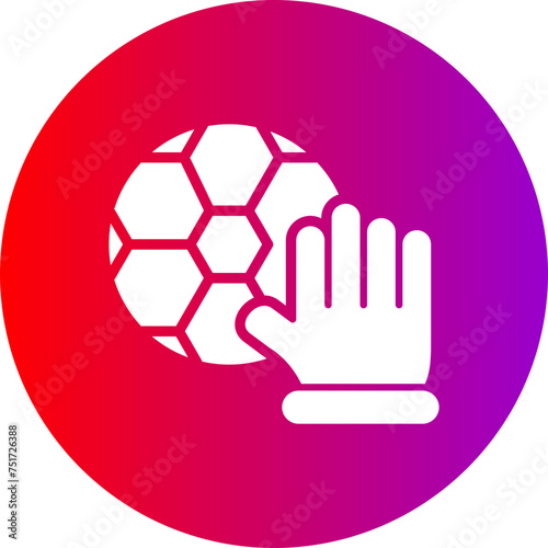 Hand Glyph Circle Gradient Icon