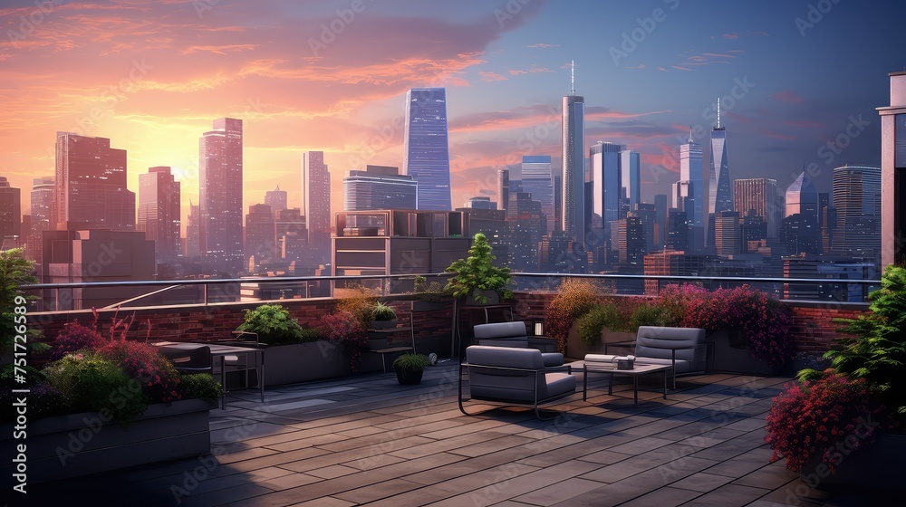 Fototapeta premium scape office city background