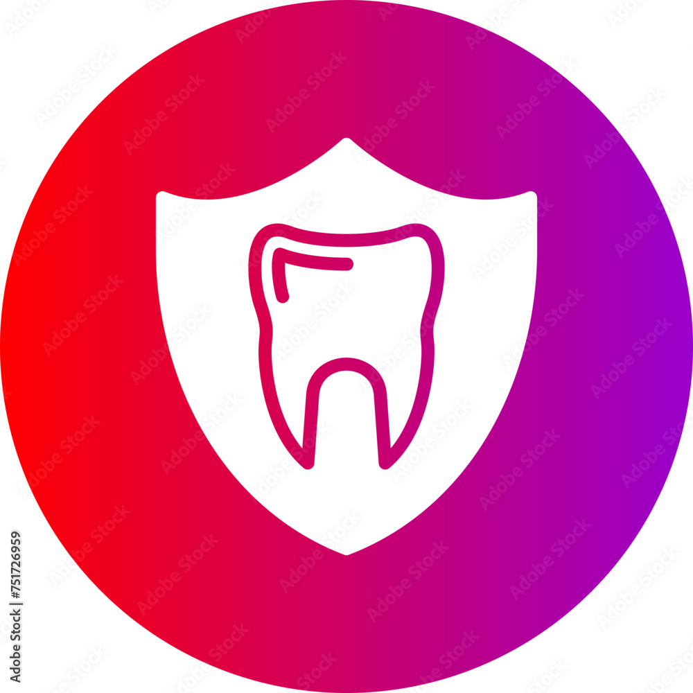 Shield Glyph Circle Gradient Icon Shield Glyph Circle Gradient Icon