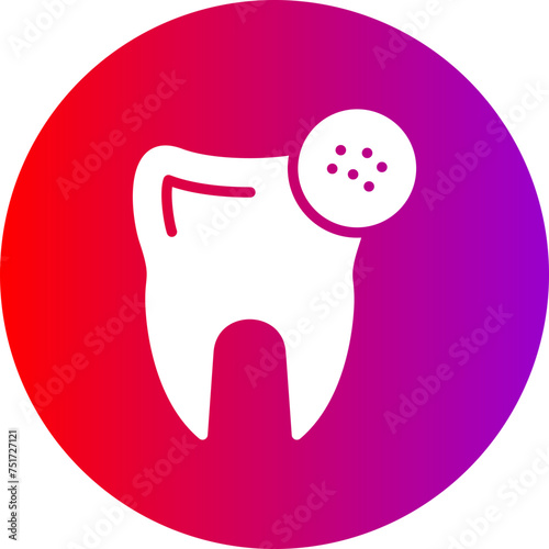 Bactria Glyph Circle Gradient Icon