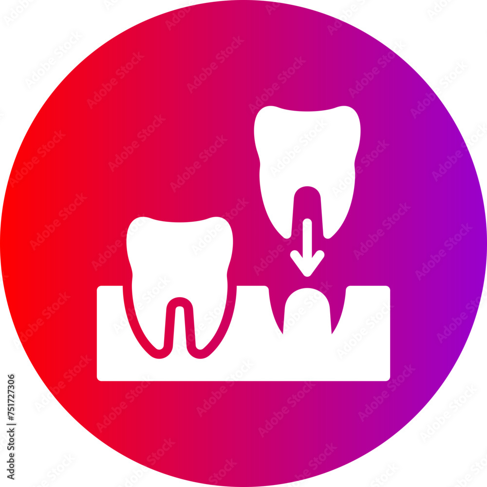 Implants Glyph Circle Gradient Icon Implants Glyph Circle Gradient Icon