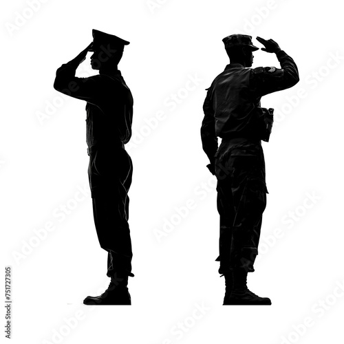 soldier salute silhouette 