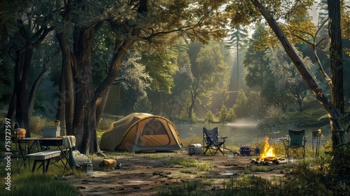 tent camping vacation