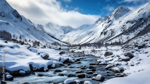 winter landscape snow background © vectorwin