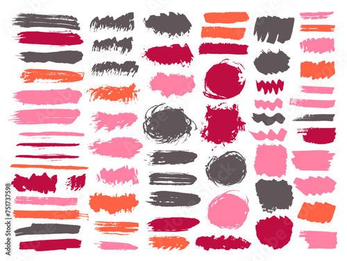 Oil dust daub mega batch. Hand drawn inkblot streak sumie shapes. Blotch splash textured banner silhouette bundle. Brush stroke watercolor blots drawing.