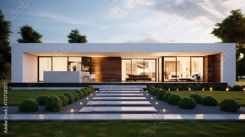 sustainability contemporary house building © vectorwin