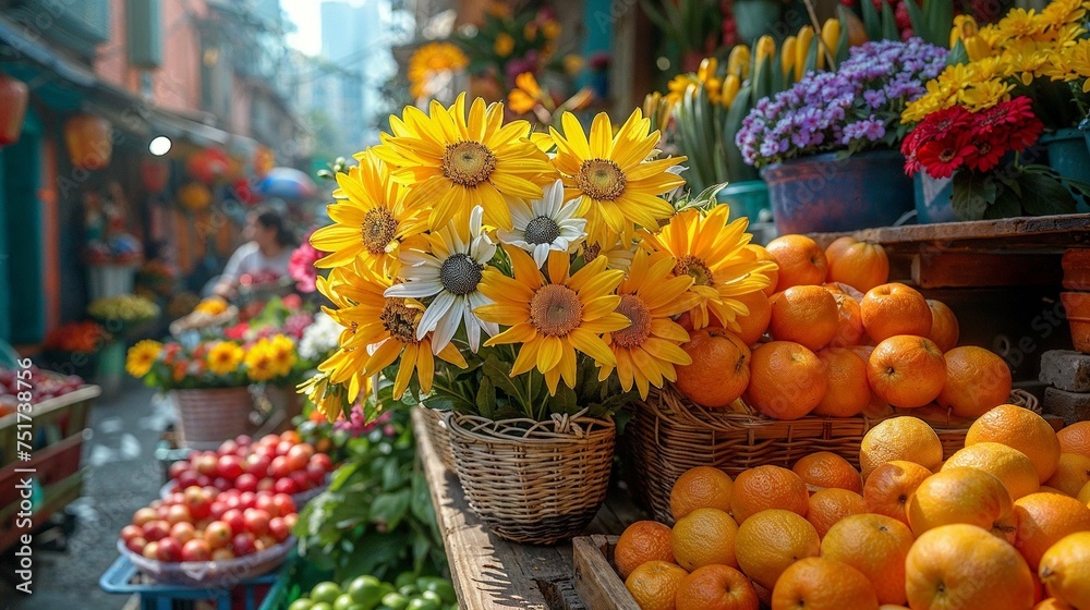 Flowers in the market