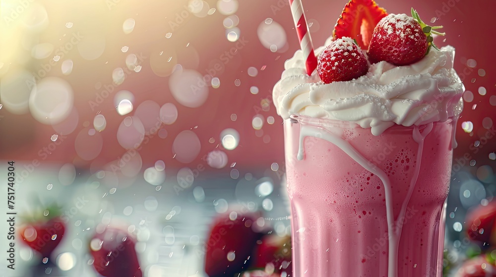 delicious strawberry milkshake delicious strawberry milkshake