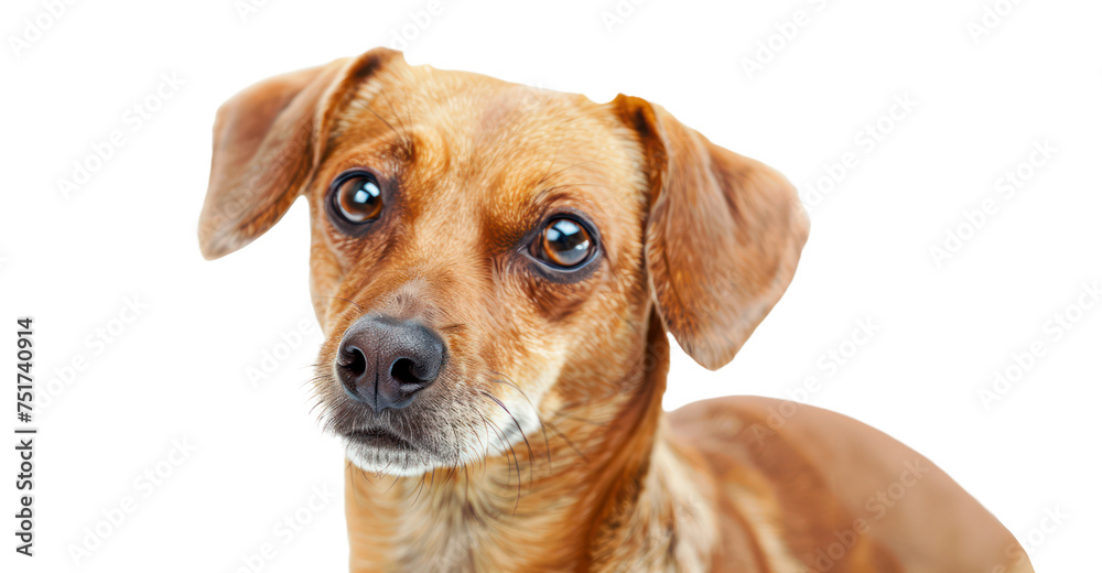 Thoughtful dachshund looking away, cut out - stock png. Thoughtful dachshund looking away, cut out - stock png.