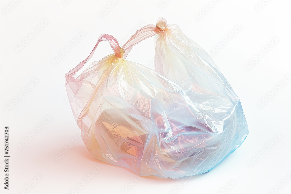 Cellophane bag on a white background Cellophane bag on a white background