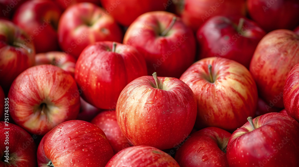 Lots of red apples. Tasty and juicy. Background of apples. Lots of red apples. Tasty and juicy. Background of apples.