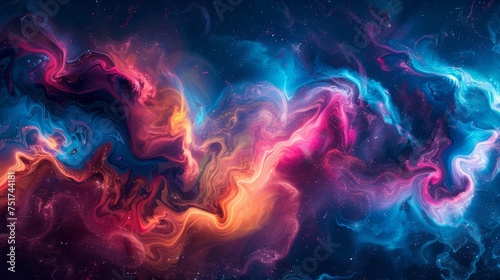 Vibrant Abstract Background in Blue, Pink, and Orange