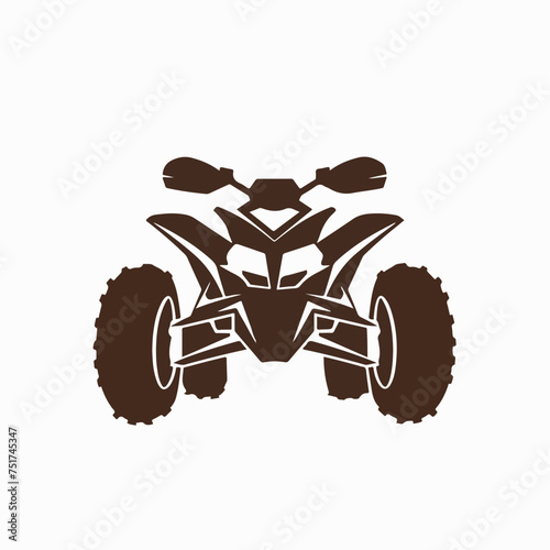 Quad bike in cartoon, doodle style. Image for t-shirt, web, mobile apps and ui. Isolated 2d vector illustration in logo, icon, sketch style, Eps 10. AI Generative photo