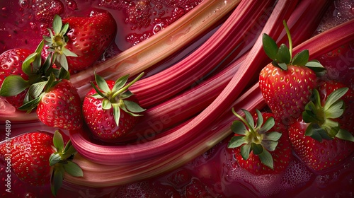 pie strawberry rhubarb photo