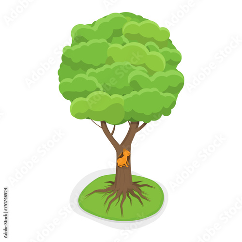 3D Isometric Flat Vector Set of Wild And Domestic Animals With Homes, Poultry Farming. Item 2