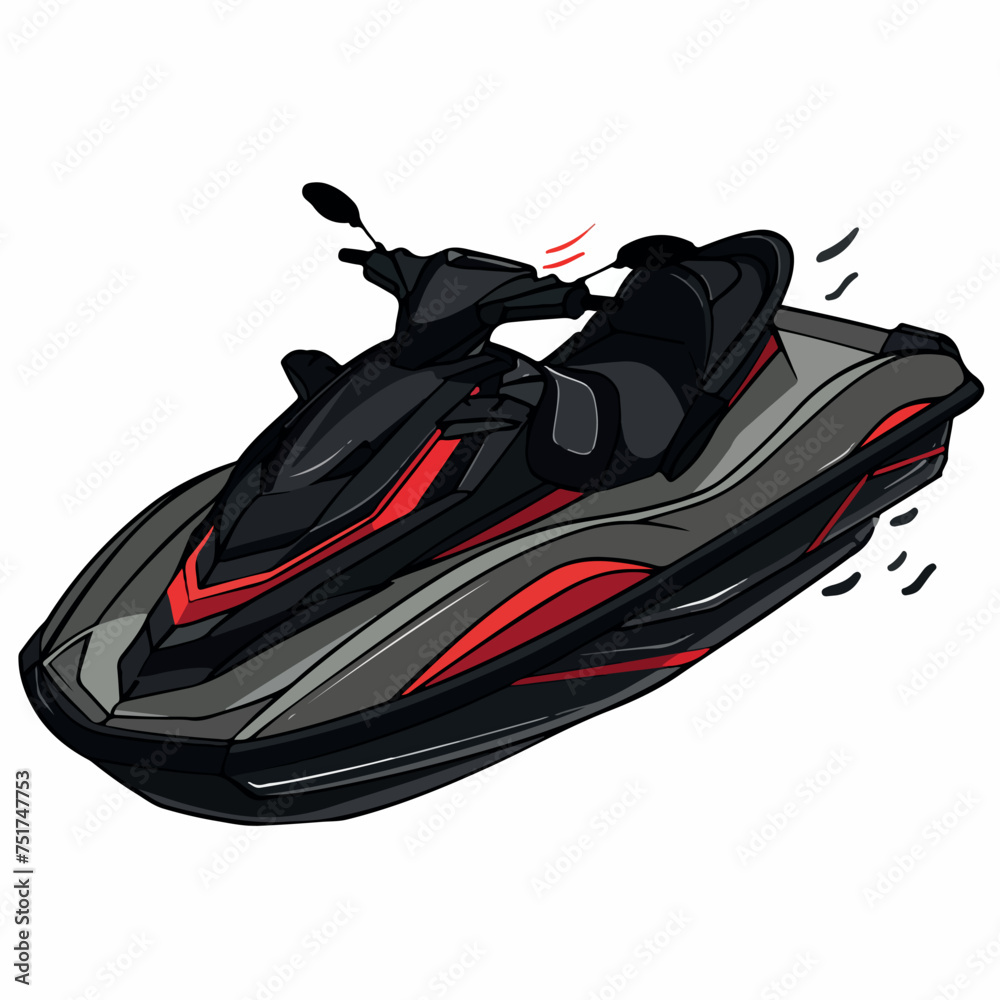Jet ski in cartoon, doodle style. Image for t-shirt, web, mobile apps and ui. Isolated 2d vector illustration in logo, icon, sketch style, Eps 10. AI Generative Jet ski in cartoon, doodle style. Image for t-shirt, web, mobile apps and ui. Isolated 2d vector illustration in logo, icon, sketch style, Eps 10. AI Generative