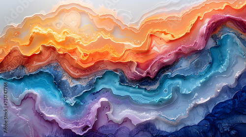 a vibrant abstract using watercolors and salt, showcasing the natural patterns Background. Ai Generated 