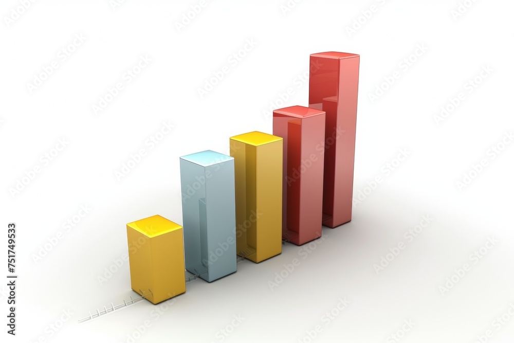 colorful set of bar graphs on white background colorful set of bar graphs on white background