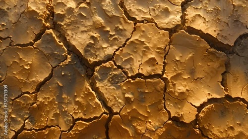 Desolate ground, parched and cracked in drought-stricken land.