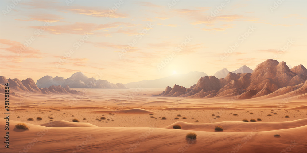Beautiful photo of the desert for background, Vast desert landscape with sweeping sand dunes and pockets of lush oases Beautiful photo of the desert for background, Vast desert landscape with sweeping sand dunes and pockets of lush oases