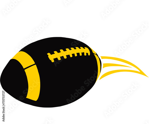 ball, football - black and Yellow color - sports vector graphics ideal for websites,, presentations, greetings, banners, cards, books, t-shirt, sweatshirt, prints, cricut, silhouette, sublimation	