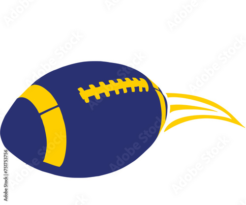 ball, football - blue and Yellow  color - sports vector graphics ideal for websites,, presentations, greetings, banners, cards, books, t-shirt, sweatshirt, prints, cricut, silhouette, sublimation	