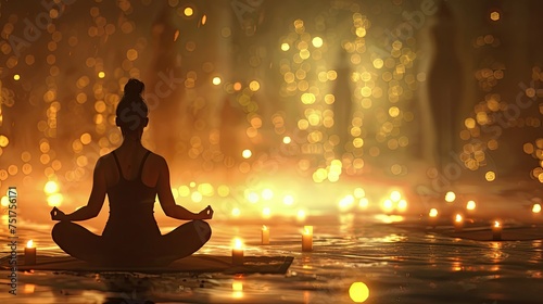 meditation candlelight yoga