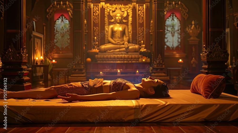 Fototapeta premium energy thai yoga massage