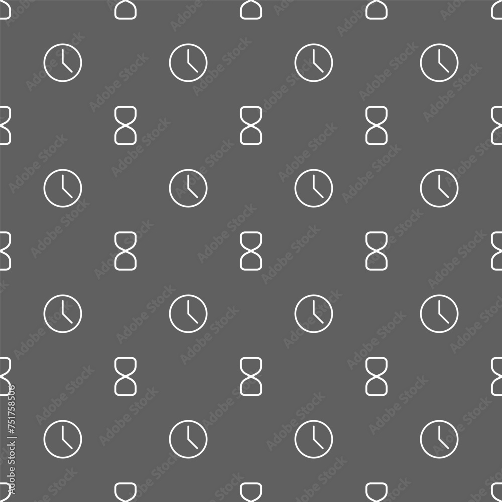 Background with clock and hourglass. Concept background for time management. Business time vector icon. Background with clock and hourglass. Concept background for time management. Business time vector icon.