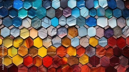 colorful mosaic hexagon background