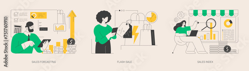 Revenue management abstract concept vector illustrations.