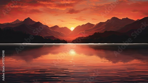 nature sunset landscape background © vectorwin