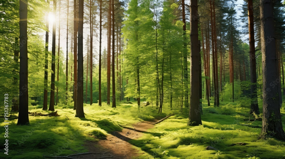 Obraz premium river fresh nature background