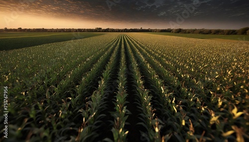 aerial view of corn field marion county illinois photo