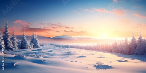 Winter Wonderland: Snow-Covered Trees and Sunlit Serenity. Concept Winter Photography, Snowy Landscapes, Sunlit Scenes, Winter Wonderland, Outdoor Portraits © Ян Заболотний