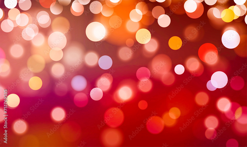 Red bokeh effect background for banner, poster, celebrations and various design works