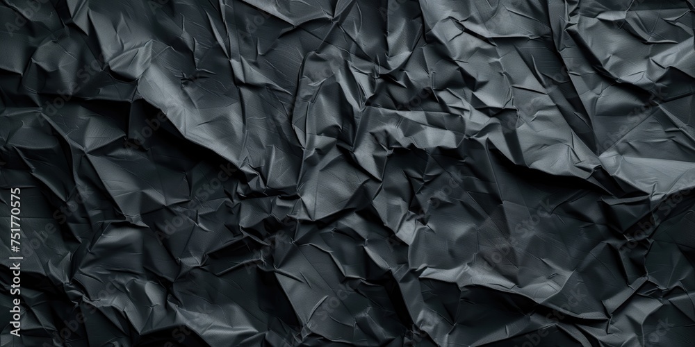 Textured Black Crumpled Paper Background Textured Black Crumpled Paper Background